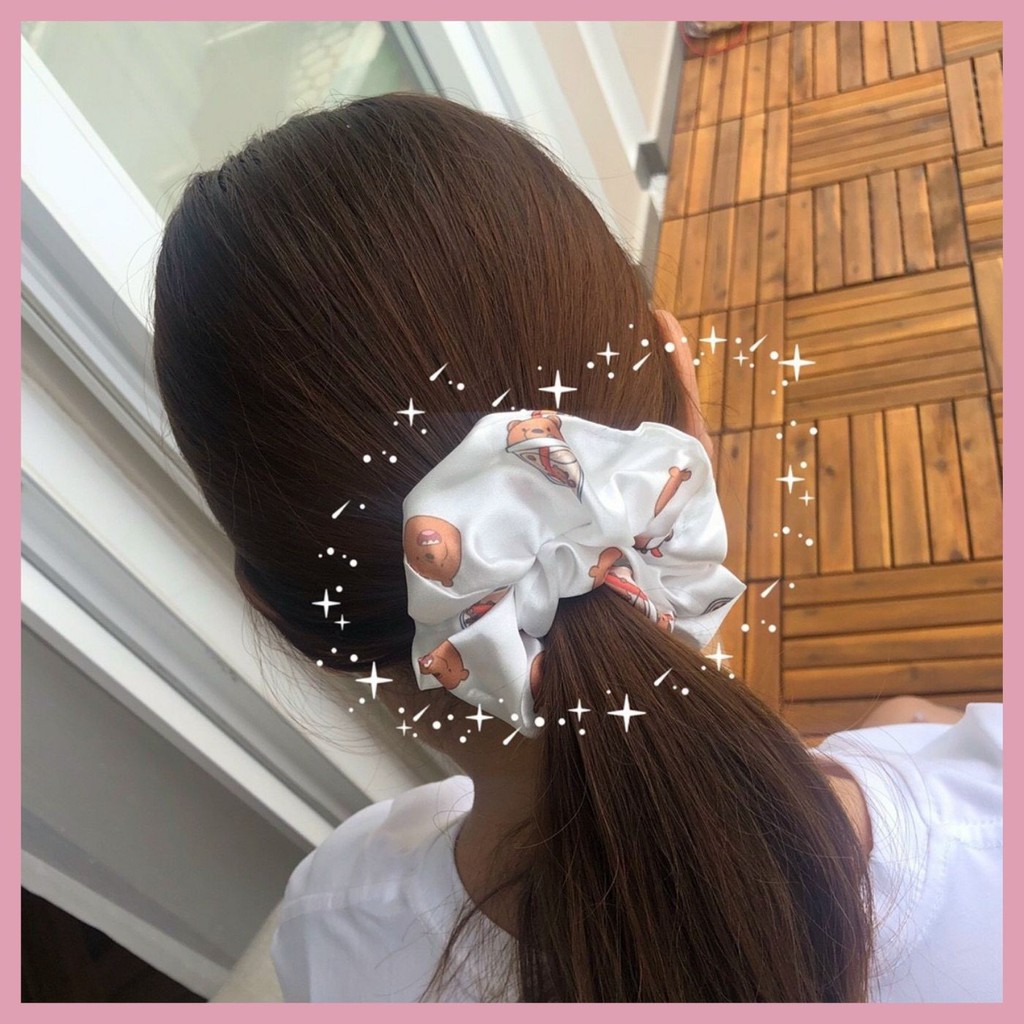 DÂY BUỘC TÓC, DÂY CỘT TÓC SCRUNCHIES WE BARE BEAR MILK