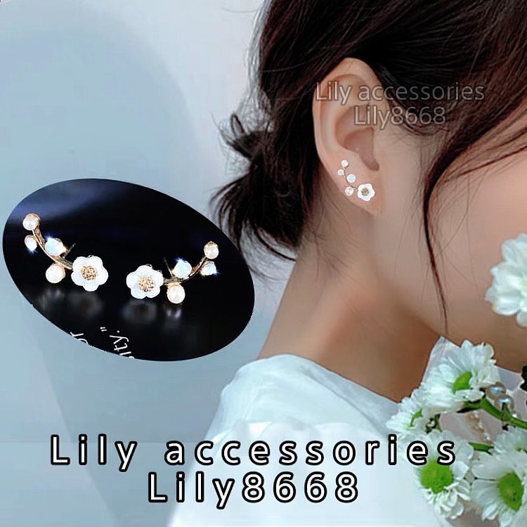 khuyên tai cung hoa bông tai phong cách Hàn Quốc