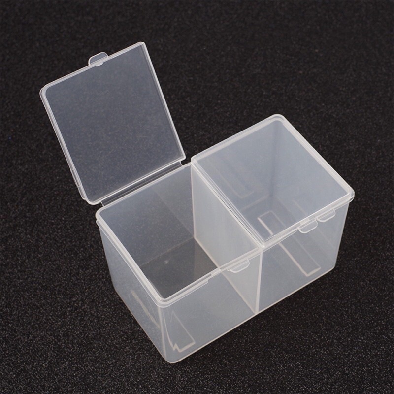 Hộp Đựng Giấy Lau Gel 2 Ngăn Có Nắp,đựng Tăm Bông,bông Tẩy Trang,phụ Kiện Nail