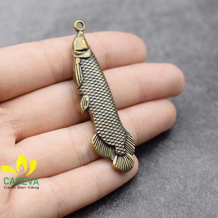 Móc Khóa Đồng Cá Rồng Ngân Long Mang Tài Lộc May Mắn Cho Gia Chủ - Móc Khóa Độc Lạ Đồng Thau CASEVA