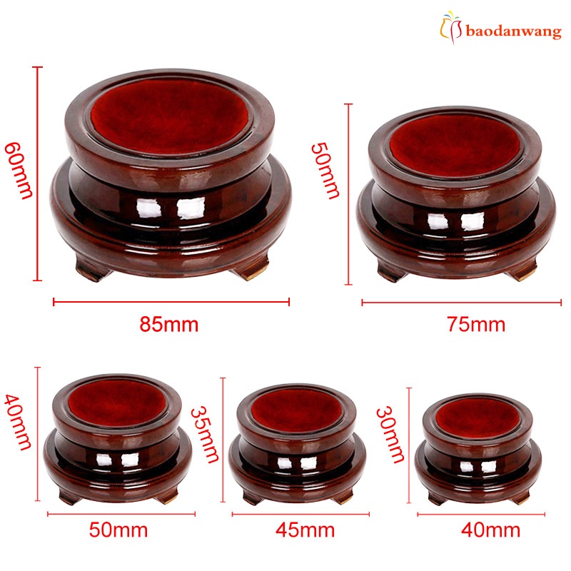 Đế đỡ quả cầu pha lê màu trong suốt/gỗ dùng cho trang trí nhà cửa/văn phòng tiện dụng