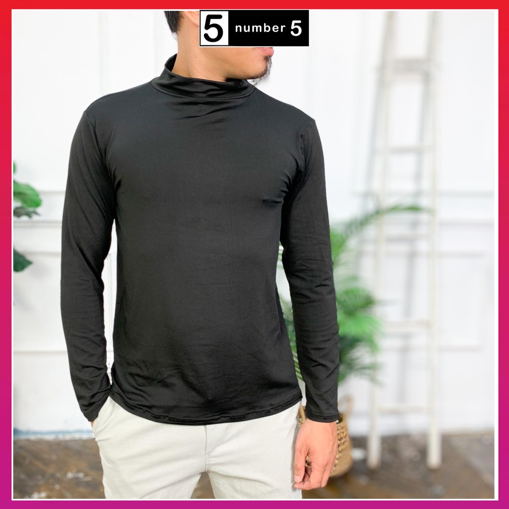 Áo Giữ Nhiệt Nam Number5 Lót Nỉ Cổ 5 Phân Siêu Ấm [ AN ]