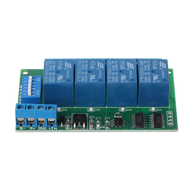 Mô đun rơ le 4 kênh 12V RTU PC UART RS485 PLC LED PTZ | BigBuy360 - bigbuy360.vn