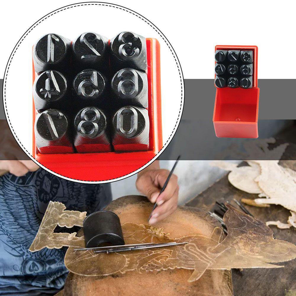 Dụng Cụ Dập Trang Sức Bằng Kim Loại Hình Chữ Số DIY