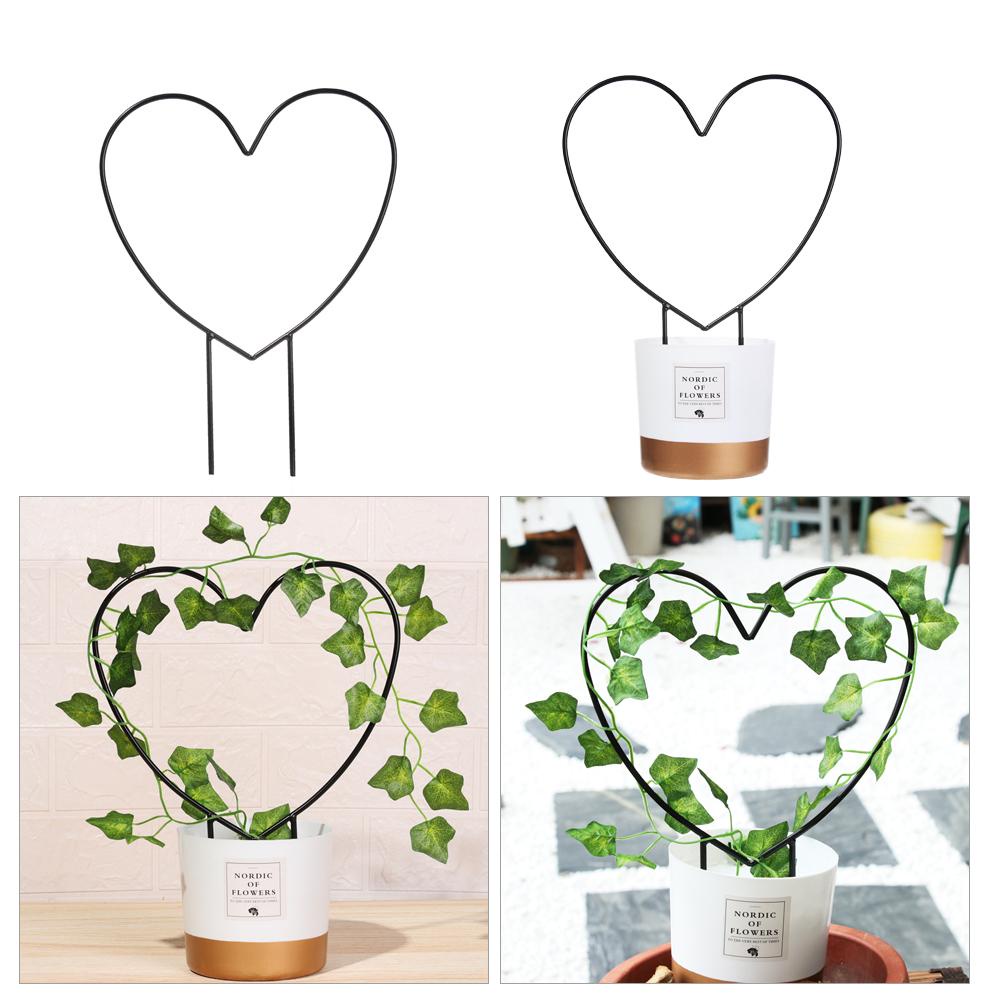 Giá Đỡ Cây Cảnh Hình Tròn Bằng Sắt Hình Trái Tim Trang Trí Sân Vườn