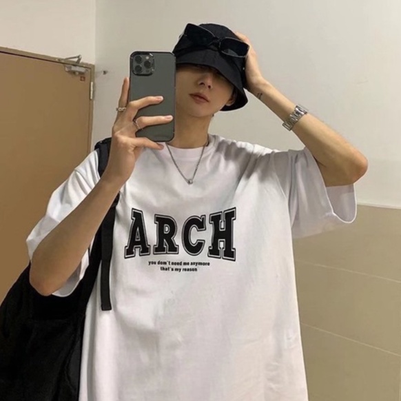 Áo thun tay lỡ nam nữ, áo phông unisex shopcossi chất cotton in hình ARCH