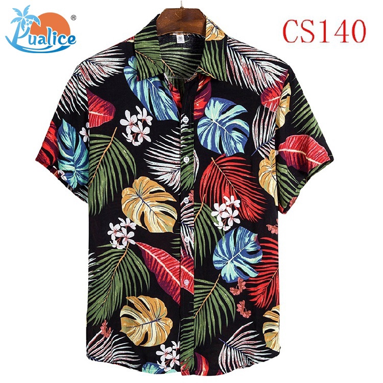 Hawaiian cauliflower flower shirt series high-quality cotton short-sleeved lapel shirt181 | BigBuy360 - bigbuy360.vn