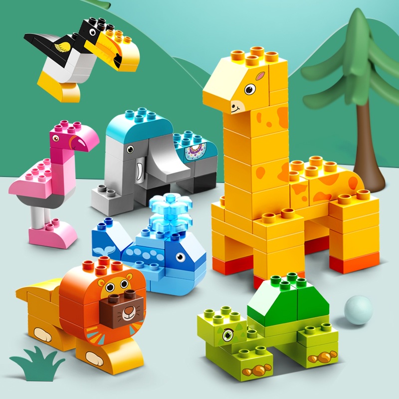Đồ chơi lắp ghép Lego Duplo 102 chi tiết ( loại cao cấp ) nhựa to, đẹp, lắp ghép các loài động vật...giúp trẻ sáng tạo