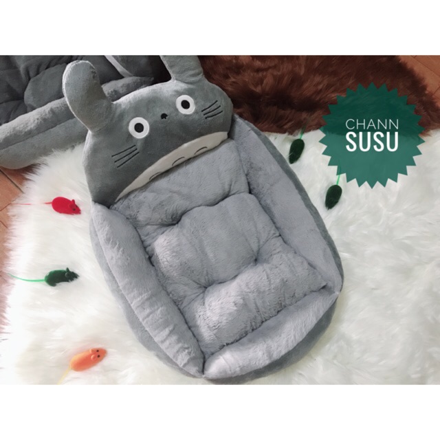 Ổ NỆM CHÓ MÈO - Ổ đệm 3D hình Totoro mềm mịn loại 1, ổ nệm giữ ấm lông mịn cao cấp cho chó mèo thú cưng