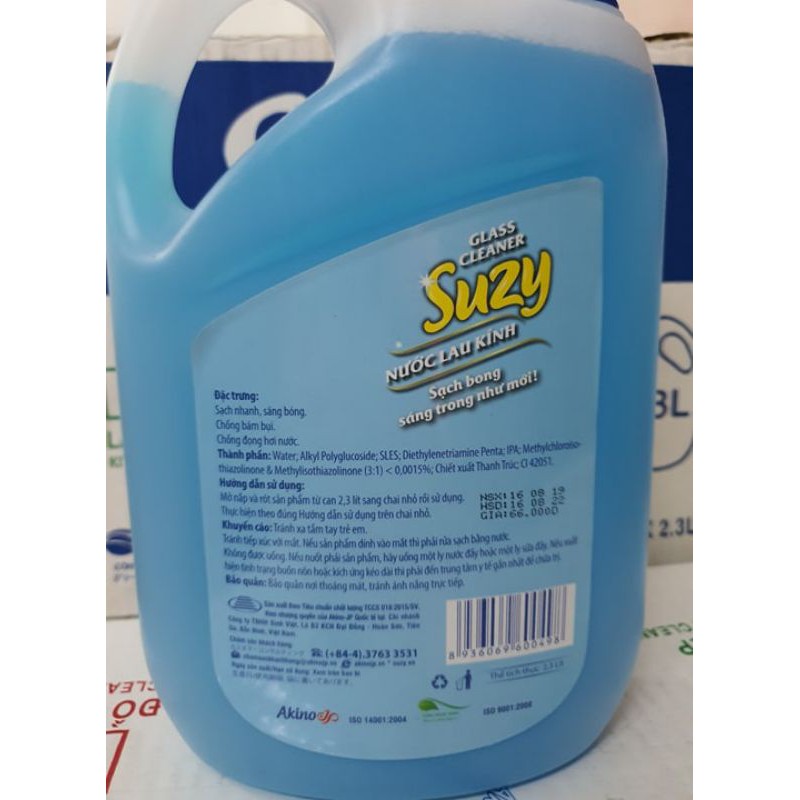 Nước lau kính SUZY 4L - thành phần HỮU CƠ, chất lượng NHẬT BẢN