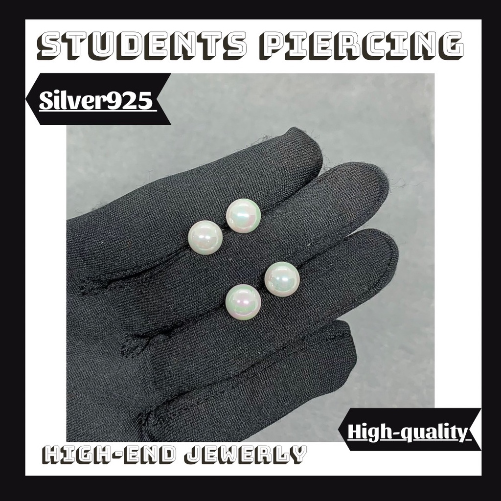 Khuyên Tai Hạt Ngọc Trai Nhân Tạo Bạc 925 - Khuyên Bạc 925