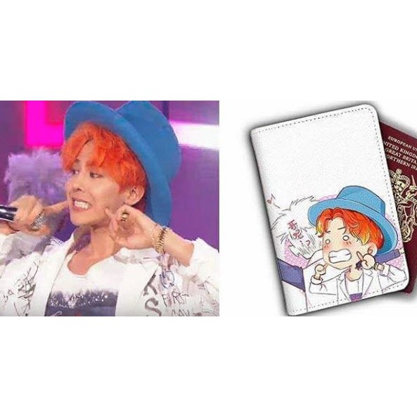 Ví bọc hộ chiếu (passport) hình anh Long - G-Dragon BigBang cute