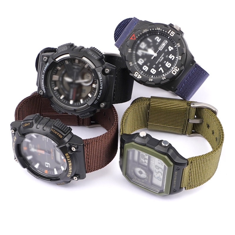 Dây Đeo Nylon Thay Thế 16mm 18mm Cho Casio GM110 GM2100 GA900 AQ-S810