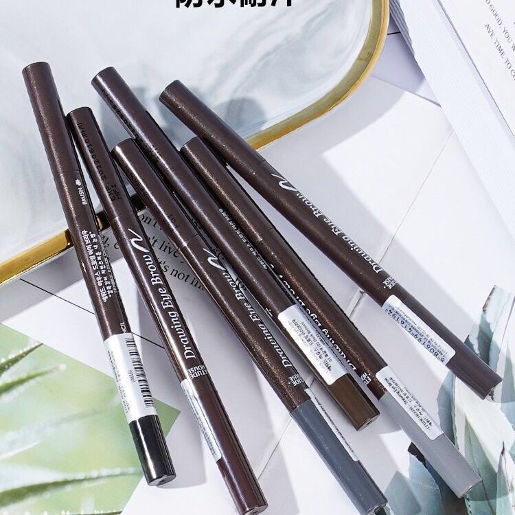 (hàng Mới Về) Bút Chì Vẽ Lông Mày Hai Đầu Xoay Tự Động Chống Nước Chống Mồ Hôi Kèm Cọ | BigBuy360 - bigbuy360.vn