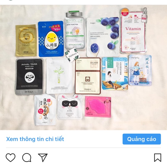 Combo mặt nạ trắng da 210k