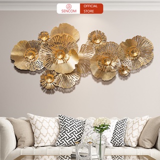 Tranh sắt treo tường nghệ thuật SENCOM, tranh decor trang trí hoa mai vàng cỡ vừa 1m5 - 951