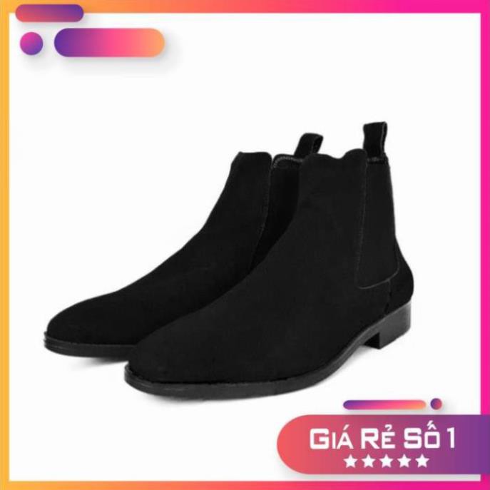 [Sale 3/3] Giày chelsea boot da bò thật Tefoss HT350 đen da lộn size 38-44 Sale 11 -op1 " _ ?