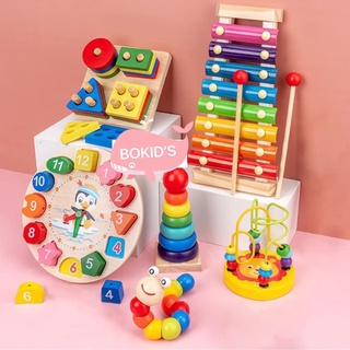 6 Món đồ chơi gỗ thông minh - Combo đồ chơi gỗ phát triển trí tuệ tư duy cho bé