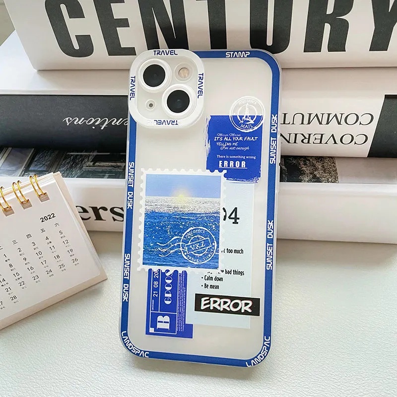 Ốp Điện Thoại Silicon Mềm Họa Tiết Phong Cảnh Sáng Tạo Cho iPhone 13 12 11 Pro XS Max X XR 7 8 Plus SE2 SE3