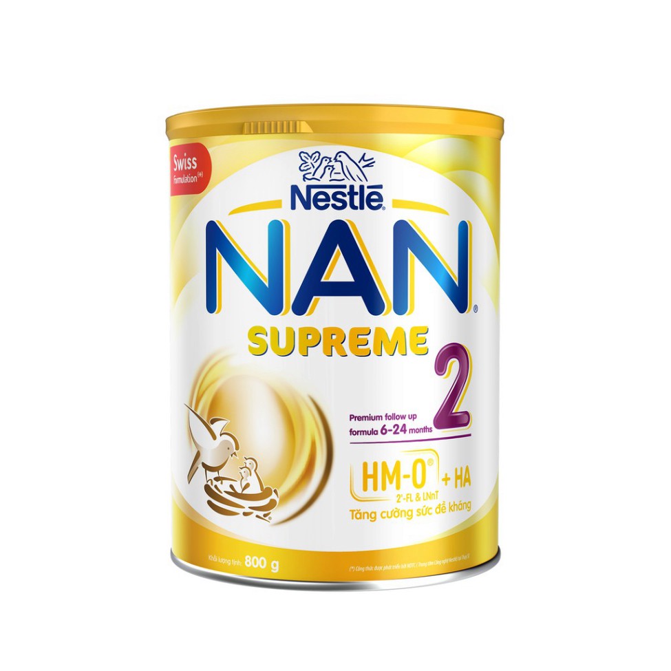 Sữa Bột Nestlé NAN SUPREME 2 - Hộp 800gram Dễ Uống