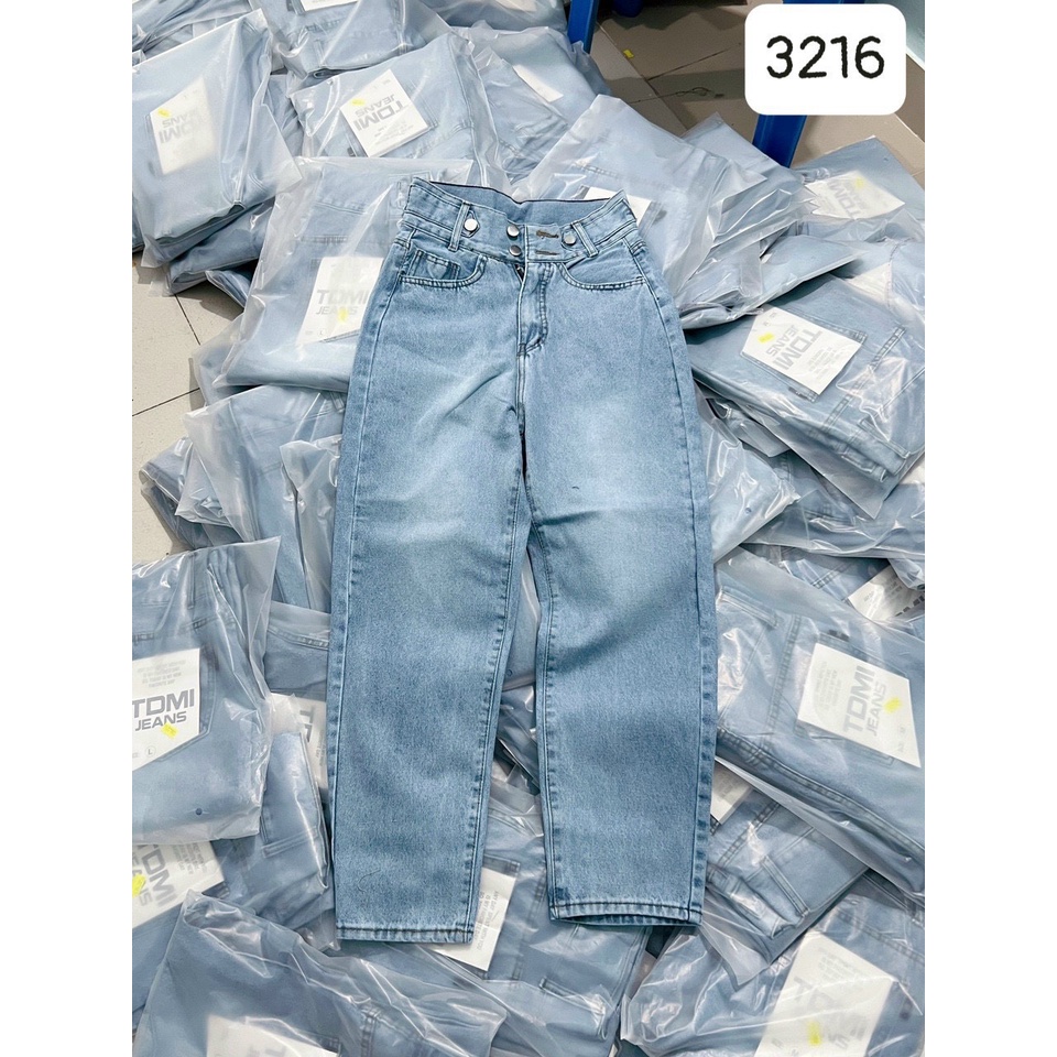 Quần baggy Nữ dáng suông lưng cao 2 nút phong cách Hàn quốc M Fashion 3216