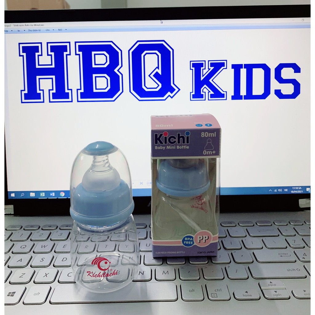 Bình Sữa Cổ Rộng PPSU 80ml Cao Cấp  [KICHILACHI Chính Hãng - Công Nghệ Nhật Bản] - Gia Huy Kids