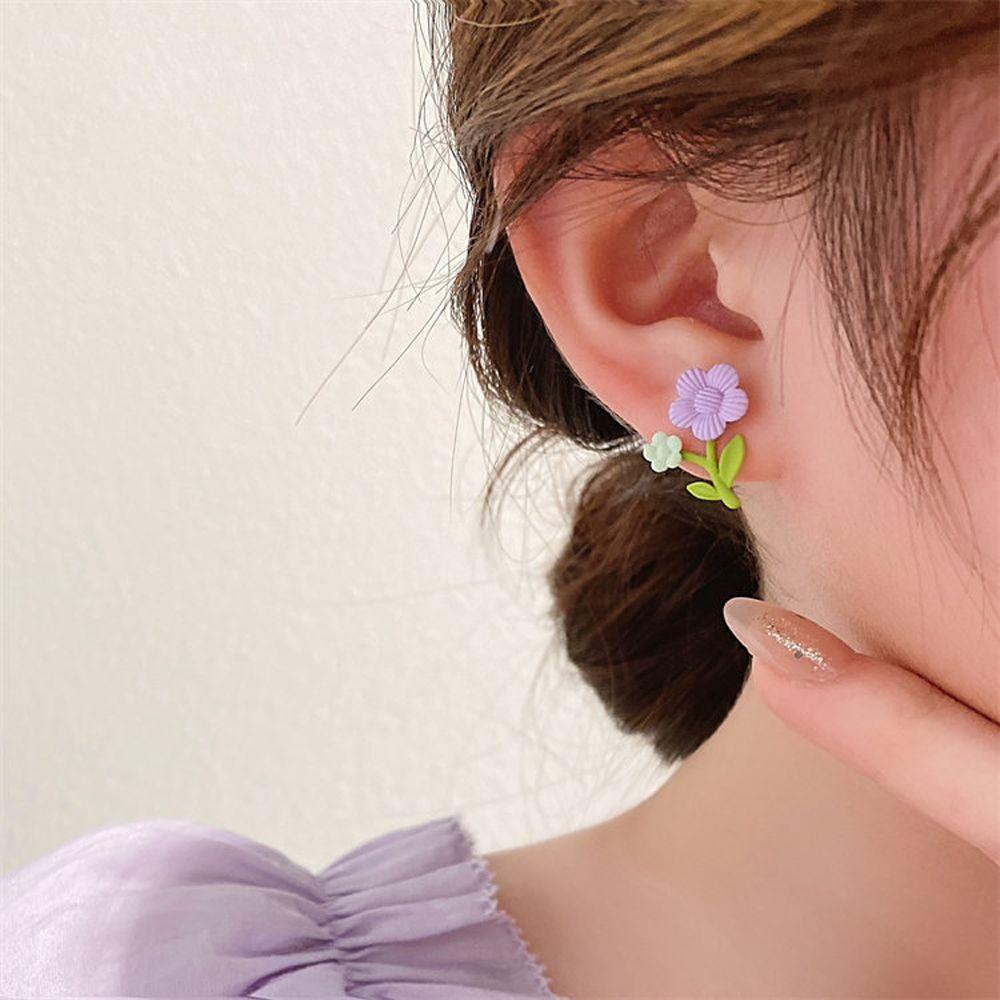 MXGOODS Bông Tai Hình Hoa Đính Đá Lấp Lánh Thời Trang Cho Nữ