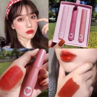 Sẵn hàng𝙎𝙚𝙩 𝙨𝙤𝙣 𝙃𝙀𝙍 𝙊𝙍𝘼𝙉𝙂𝙀 trái tim 3c x slim lip gloss kit az88 az88