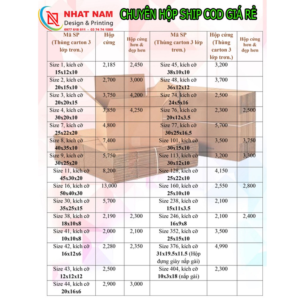 Hộp Ship Cod Size 9 KT 30x25x20cm
