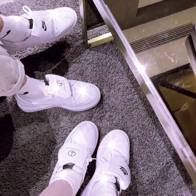 Giày thể thao sneaker Kwondo 1 x G-Dragon Peaceminusone – Triple White màu trắng dành cho nam nữ