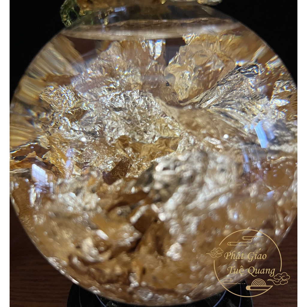 Cóc ( Thềm Thử) , Tỳ Hưu ngồi trên quả cầu vàng lá( Vật phẩm phong thủy tài lộc )- Phật giáo tuệ quang