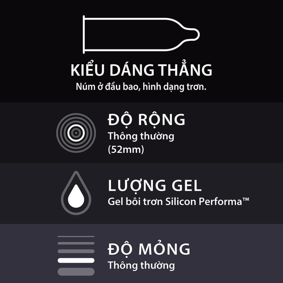 Bộ 4 hộp bao cao su Durex Performa và Durex Fetherlite (12 bao/hộp)