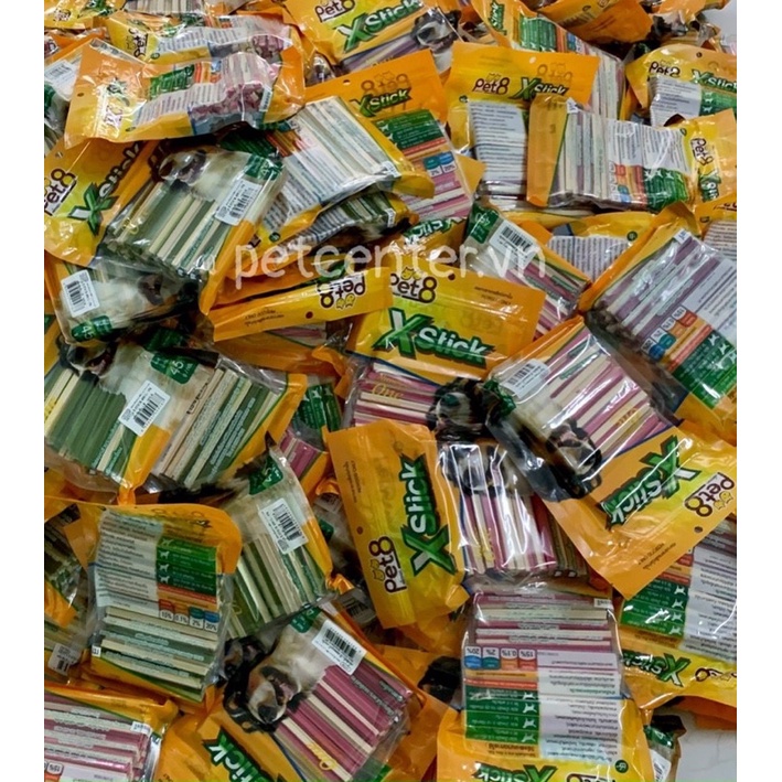 🇹🇭  Xương Dental Hỗ Trợ Sạch Răng Cho Chó PET8 Denta X-Stick Nhiều Vị 450g