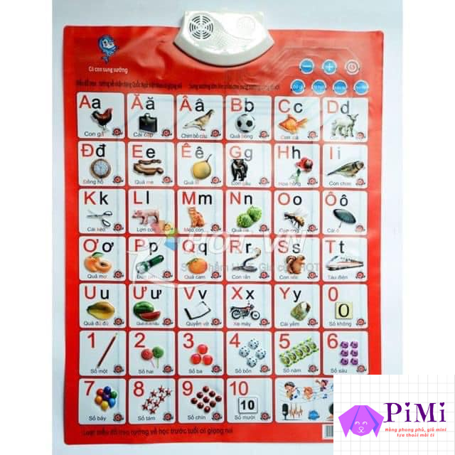 Bảng chữ cái Tiếng Việt và chữ số thông minh cho bé 4-6 tuổi