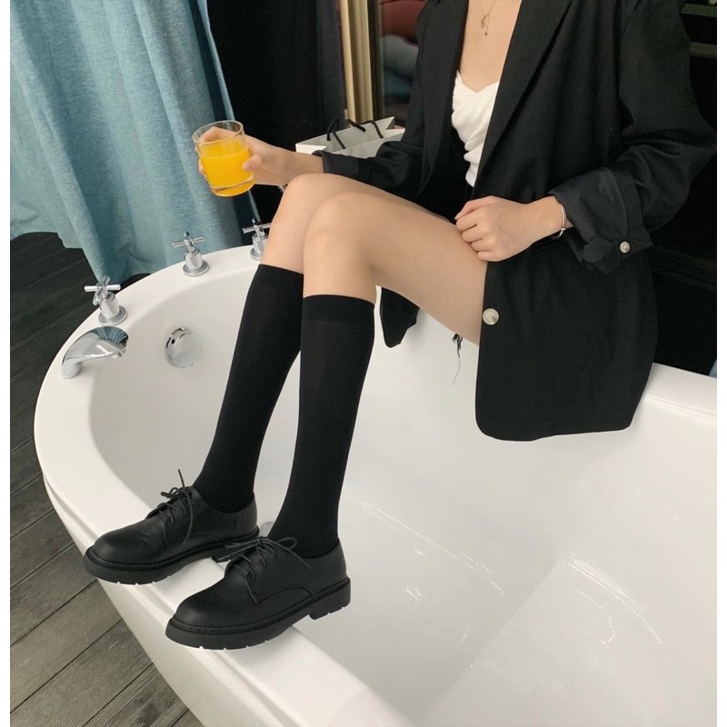 CÓ SẴN ẢNH THẬT Giày Oxford nữ da mềm đế bằng, oxfords mũi tròn màu đen trơn fullbox Hà Nội | BigBuy360 - bigbuy360.vn