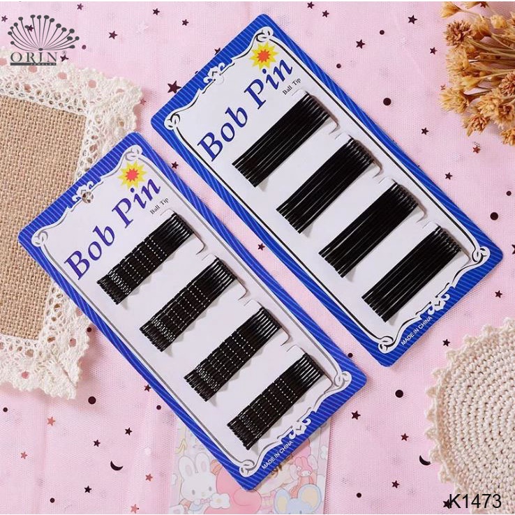 Set kẹp ghim cài tóc màu đen không gỉ Orin K1473
