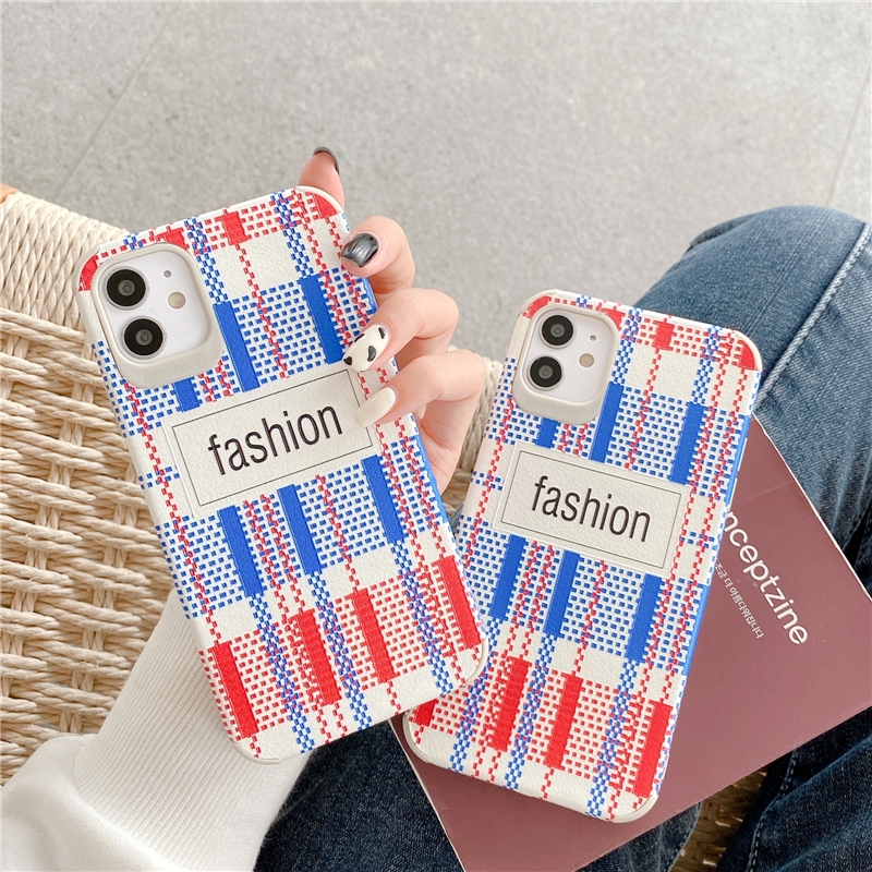 Ốp iphone - Ốp lưng da Auto Focus 4 góc Len đỏ xanh fashion 7/8/7plus/8plus/x/xs/xsmax/11/11promax - Awifi Case T6-14