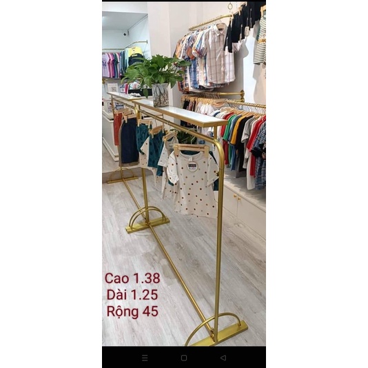 Sào đơn kèm ván vàng đồng