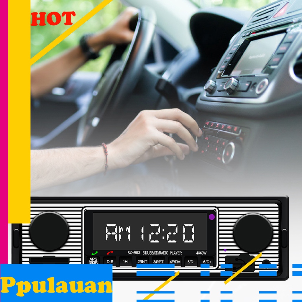 Máy Nghe Nhạc Mp3 Trên Xe Hơi Kết Nối Bluetooth 4.0 Usb2.0 Fm Radio Aux 13 5513 1 Din