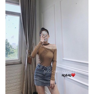 áo pull giấy lệch vai