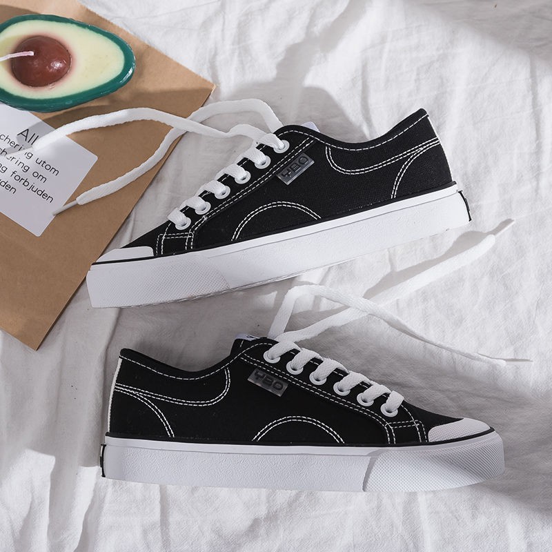 Giày thể thao vải canvas phong cách trẻ trung dễ thương dành cho học sinh