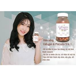 Viên Uống Trắng Da Collagen Placenta 5in1 Nhật Bản 270 Viên