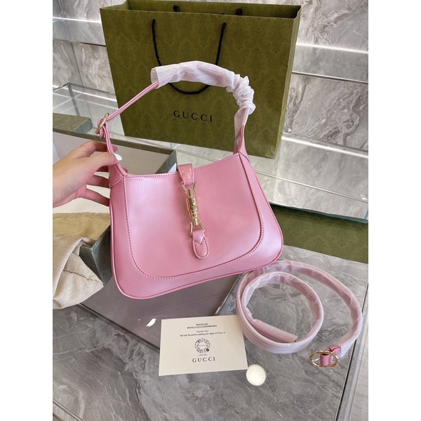 Túi đeo vai/ kẹp nách nữ thương hiệu Gucci GC Jackie da thật cao cấp size 27cm