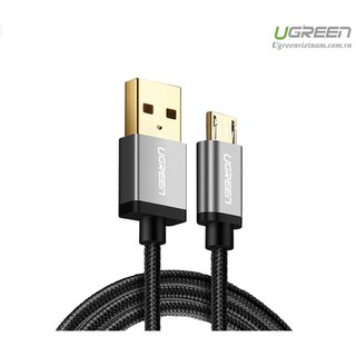 Cáp sạc Micro USB bọc nylon dài 0,25m hỗ trợ sạc nhanh chính hãng Ugreen 30648 cao cấp