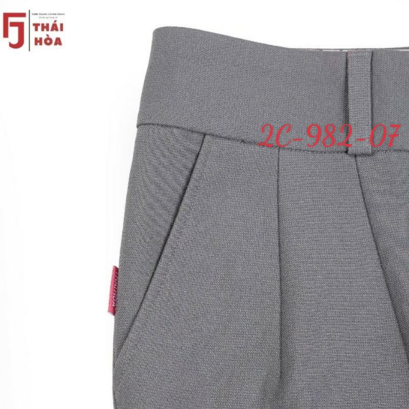 Quần tây Thái Hòa 9 tấc màu xám chất vải nhẹ nhàng thoải mái