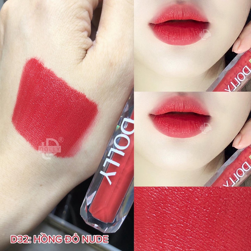 Son Kem Lì DOLLY DIAMOND VELVET, Không Chì Cao Cấp