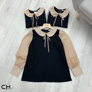 Áo sơ mi nữ phối voan kiểu thời trang