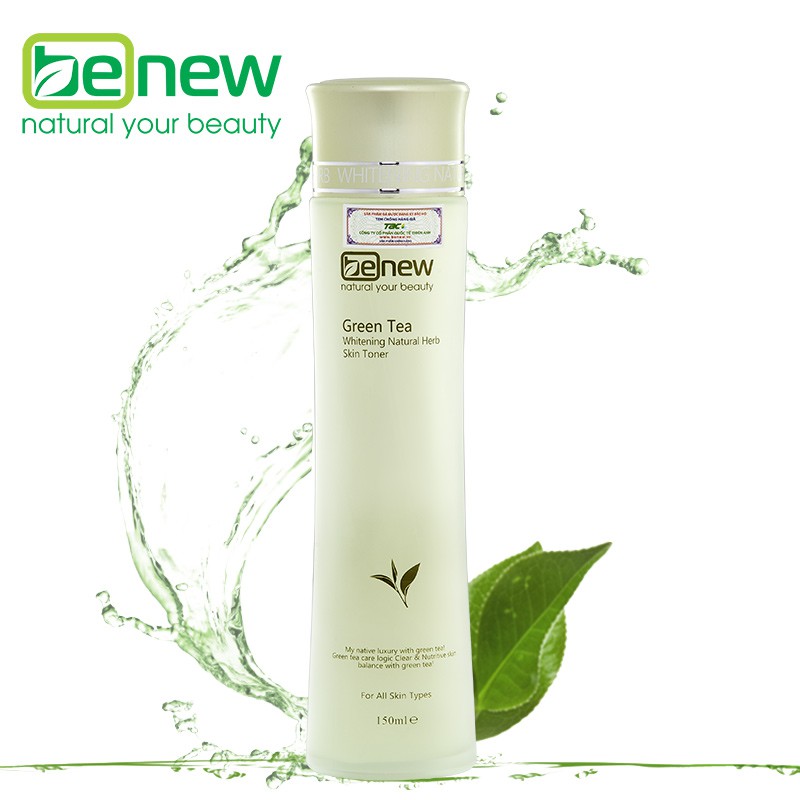Nước hoa hồng trắng da Benew Green Tea Whitening Natural Herb Skin Toner 150ml
