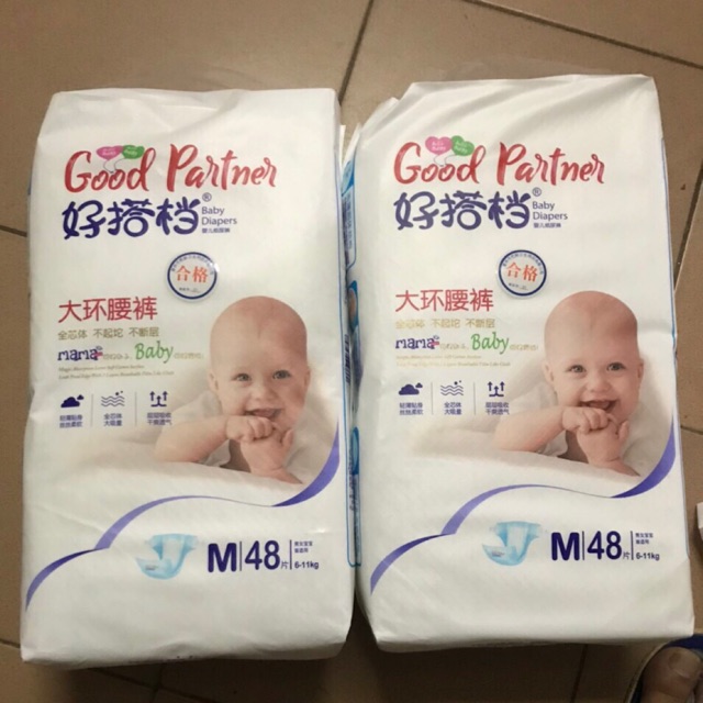 Tã/Bỉm dán/quần Good Partner size S112/M96/M92/L82/XL76/XXL72 nhiều miếng siêu tiết kiệm
