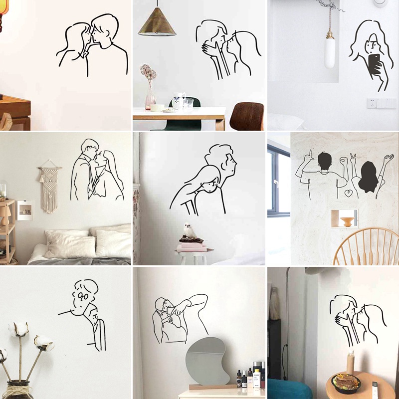 Sticker dán tường chống thấm nước họa tiết nghệ thuật